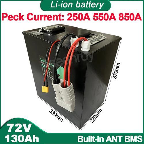72V 130Ah Li-ion With Charger 340A BMS Lithium Polymer Battery Use For