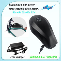 Electric bike battery pack 72v 60v 52v 48v lithium ion battery 15ah to