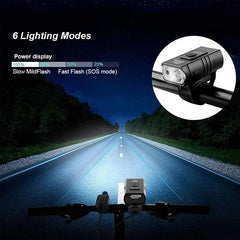Bicycle Light T6 LED Front USB Rechargeable MTB Mountain Bicycle Lamp