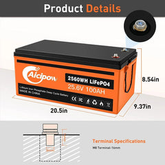 US In Stock  Lifepo4 24v 100ah LFP Lithium Ion Battery Pack For