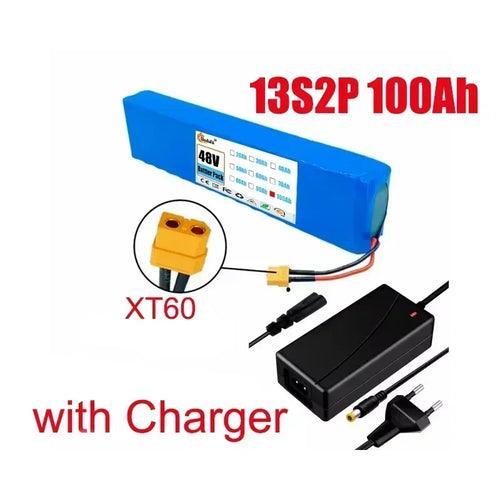 13S2P 48V batttery 100000mAh 100Ah Lithium-ion Battery Pack with 250W
