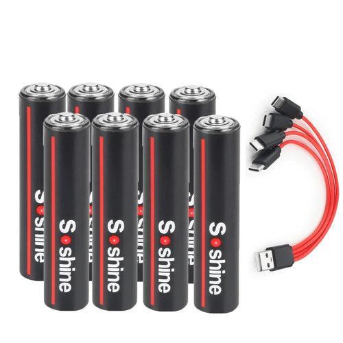 Soshine USB Li-ion AAA Rechargeable Battery Aaa 1.5V 600mWh Lithium