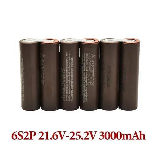 HG2 18650 3000mAh 6000mAh 20amps 3S 4S 5S 6S 8S 7.4V 12.6V 14.8V 18V