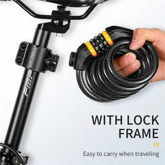WEST BIKING Bicycle Cable Lock MTB Road Bike Security Steel Cable