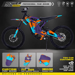 PowerZone Custom Team Graphics Background Stickers Kits For Surron