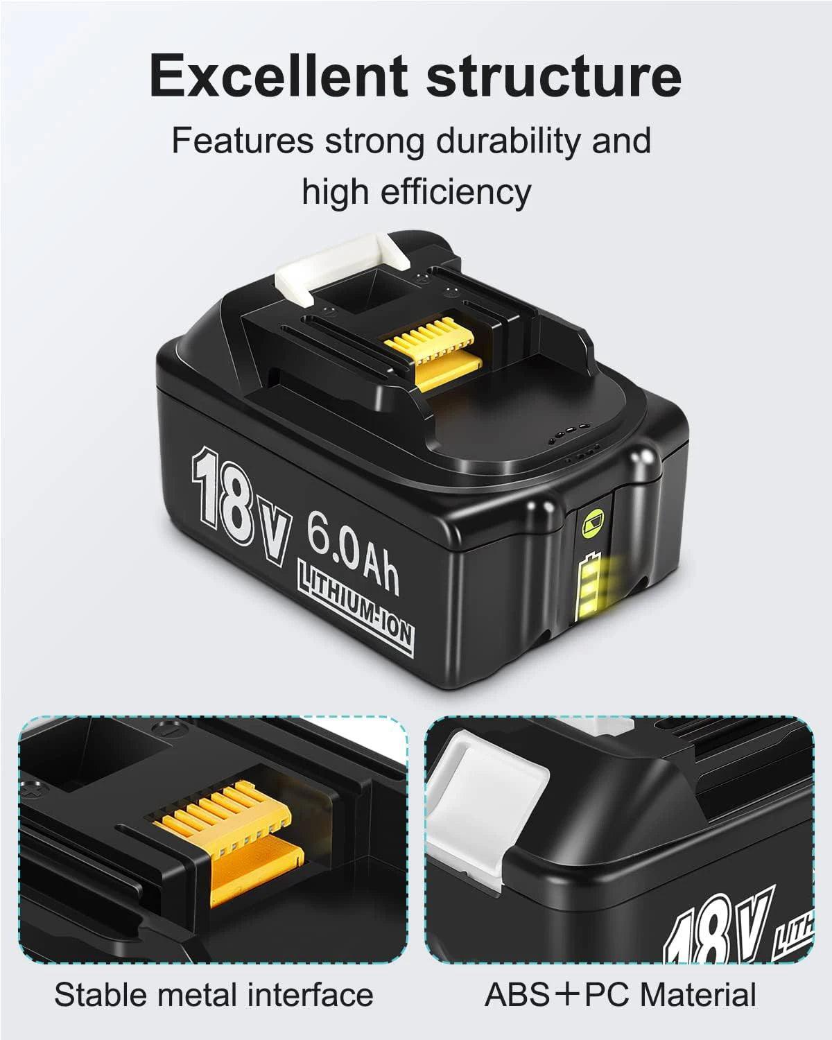 18V 6.0Ah Powerful Replacement For Makita Compatible Makita Battery
