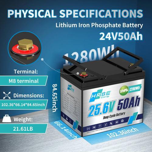 24V 50Ah 100Ah 150Ah Rechargeable 18650 Lithium Battery Pack for Solar