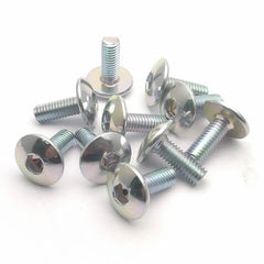 Pack of 10 Set M6 Sliver Motorcycle Scooter ATV Moped Plastic Cover
