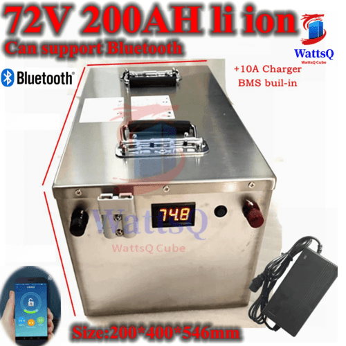 waterproof 72V 200Ah lithium ion battery li ion bluetooth BMS APP for