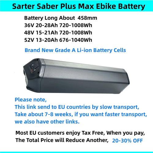 Starter Saber Plus Max Ebike Battery Replace Upgrade 36V 20Ah 22.4Ah