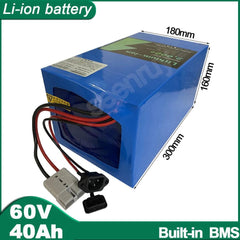 60V 40Ah 150A Li ion With Charger Lithium Polymer Battery Pack Perfect