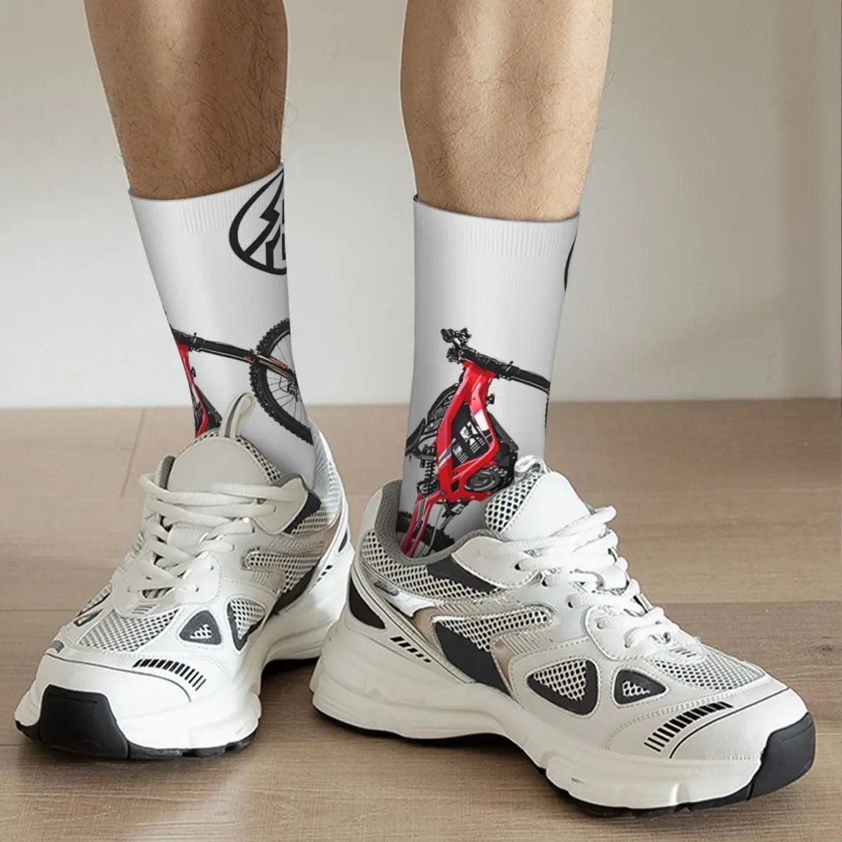 Funny Crazy Sock for Men SURRON Sticker Hip Hop Vintage Surron Happy