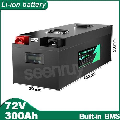 72V 300AH Li ion With Charger 340A BMS Lithium Polymer Battery Perfect