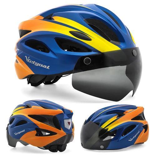 VICTGOAL Bicycle Helmet For Men Taillight Magnetic Goggles UV400 Lens