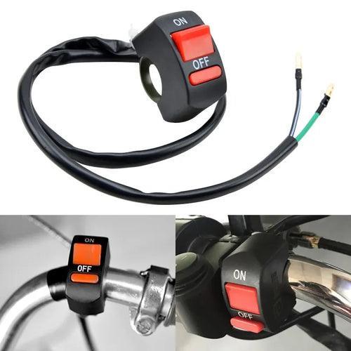 2X Universal Motorcycle Light Switch Connector ON OFF Handlebar