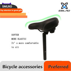 SMLRO PU Leather Bicycle Cushion Soft Shock Absorbing Mountain Bike