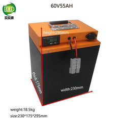 Electric Scooter car motos 60v 55ah Rechargeable Lithium Ion Battery
