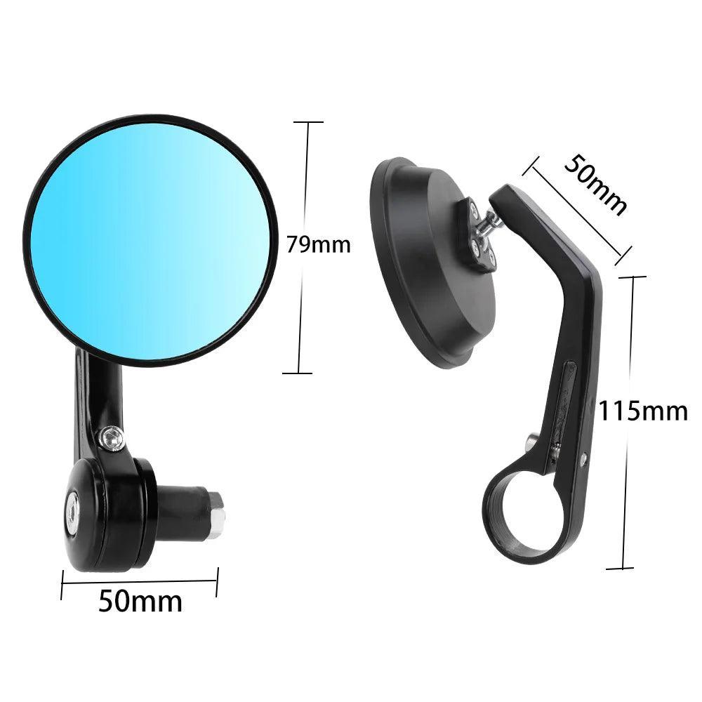 Motorbike Aaccessories 7/8" Round Bar End Rear Mirrors For Cafe Racer