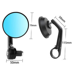 Motorbike Aaccessories 7/8" Round Bar End Rear Mirrors For Cafe Racer