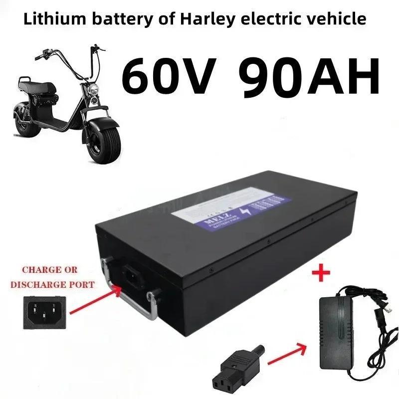 Harley B brand new 60V 20ah-100ah waterproof lithium battery pack,