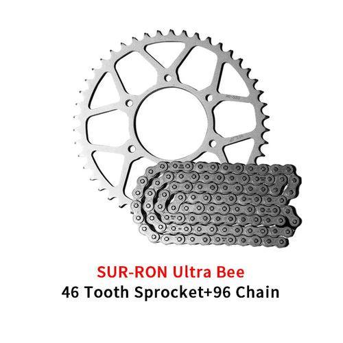 For SURRON Ultra Bee 46 Tooth 46T Sprocket 96 Chain Set Kit Off-road