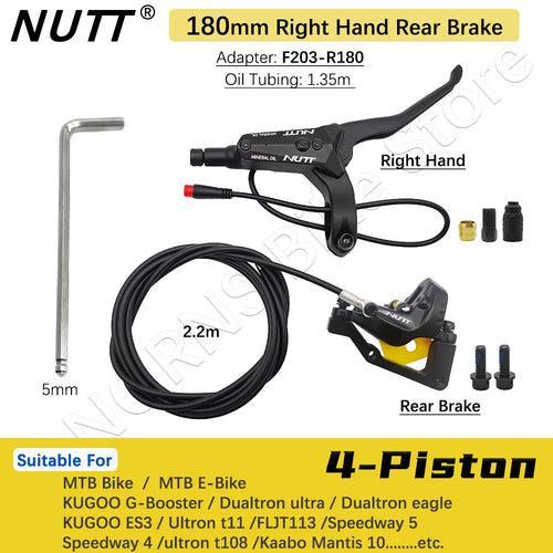 NUTT 4 Piston Y-5 Electric E-Bike Scooter Disc Brake Hydraulic Bicycle