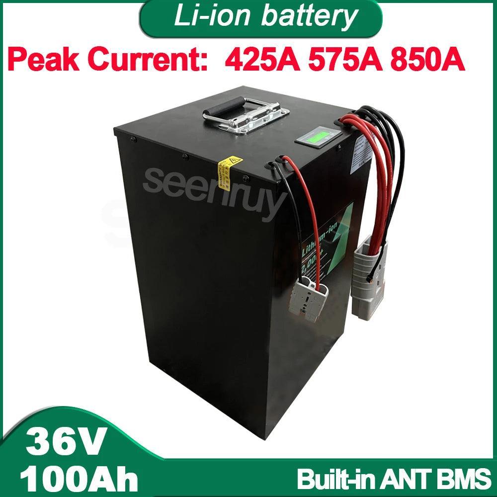 36V 100AH Li ion With Charger 230A 340A Lithium Polymer Battery