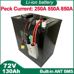 72V 130Ah Li-ion With Charger 340A BMS Lithium Polymer Battery Use For