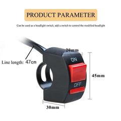 2X Universal Motorcycle Light Switch Connector ON OFF Handlebar