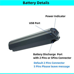 Starter Saber Plus Max Ebike Battery Replace Upgrade 36V 20Ah 22.4Ah