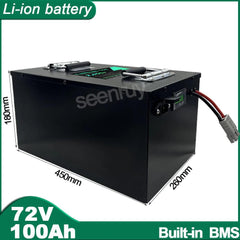 72V 100Ah Li-ion With Charger 80A 100A 150A Lithium Polymer Battery