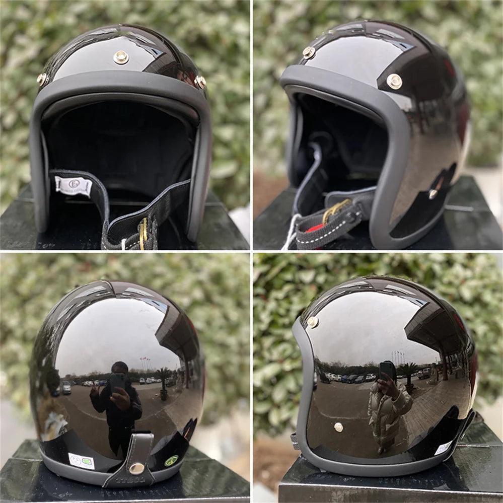 TT&COCASCOS 500TX Vintage Motorcycle Open Face Helmet Japan Technology