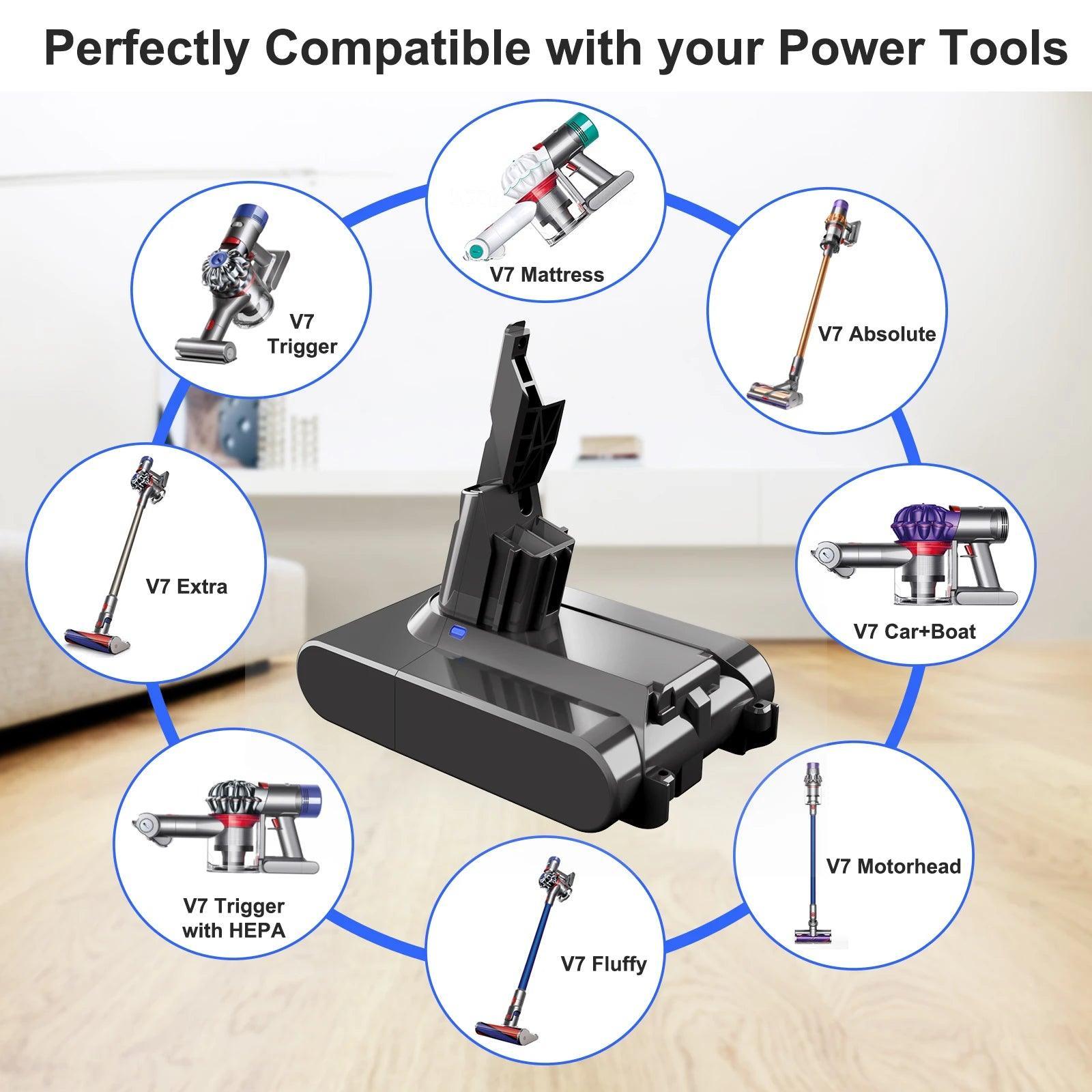 21.6V For Dyson  Battery V6 V7 V8 V10 SV09 SV11 SV10 SV12 DC59