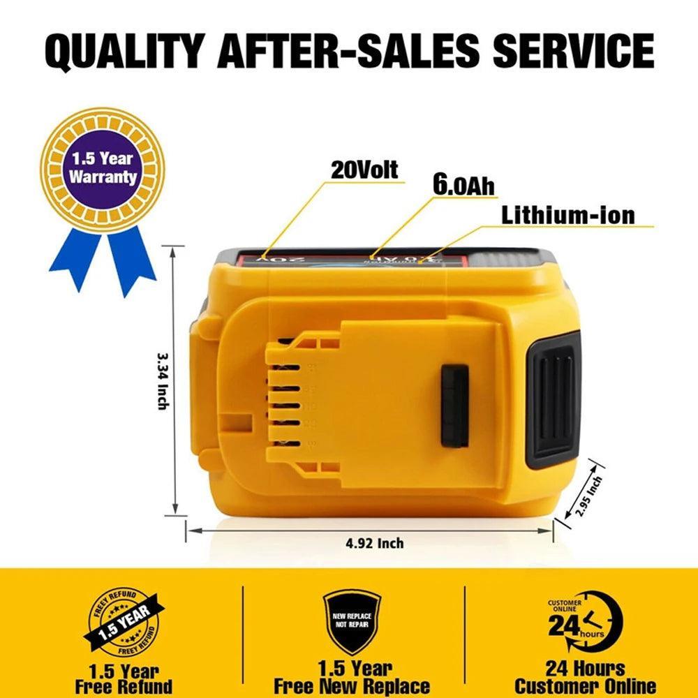 Original DCB200 20V 8000mAh Lithium Replacement Battery For Dewalt 18V