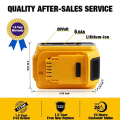 Original DCB200 20V 8000mAh Lithium Replacement Battery For Dewalt 18V