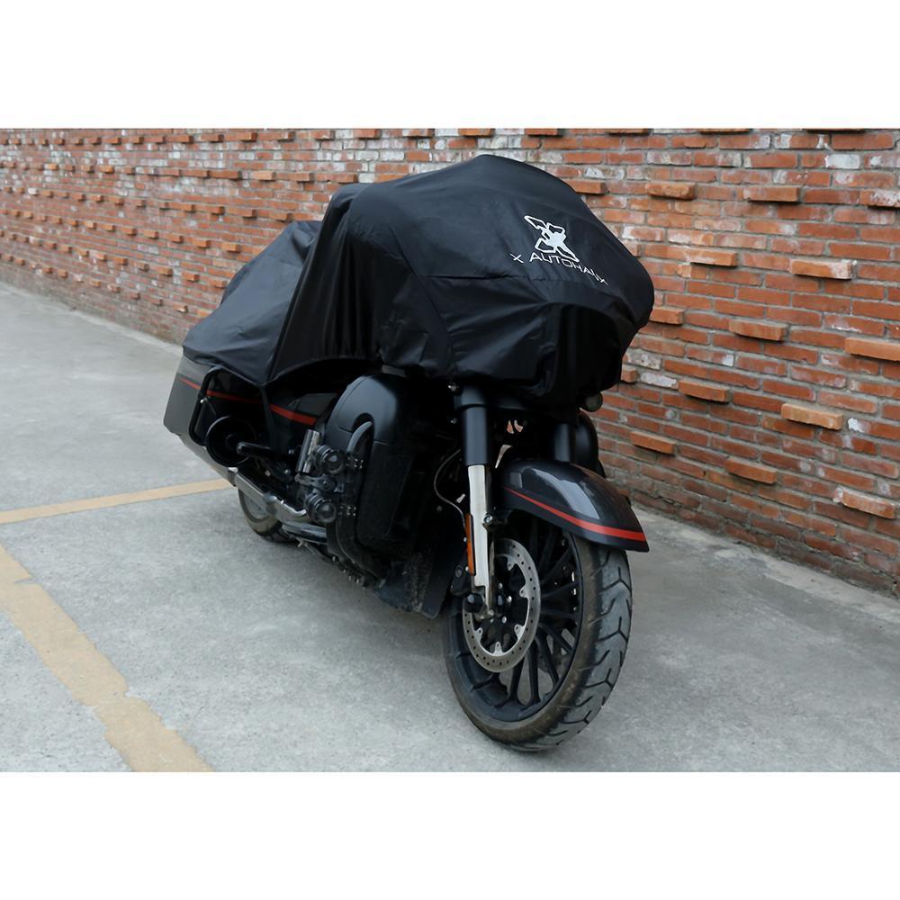 210t Half Motorcycle Cover Waterproof Outdoor Dustproof Rain Dust Anti