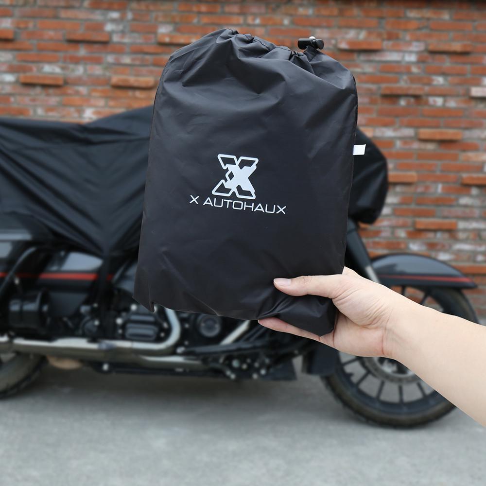 210t Half Motorcycle Cover Waterproof Outdoor Dustproof Rain Dust Anti