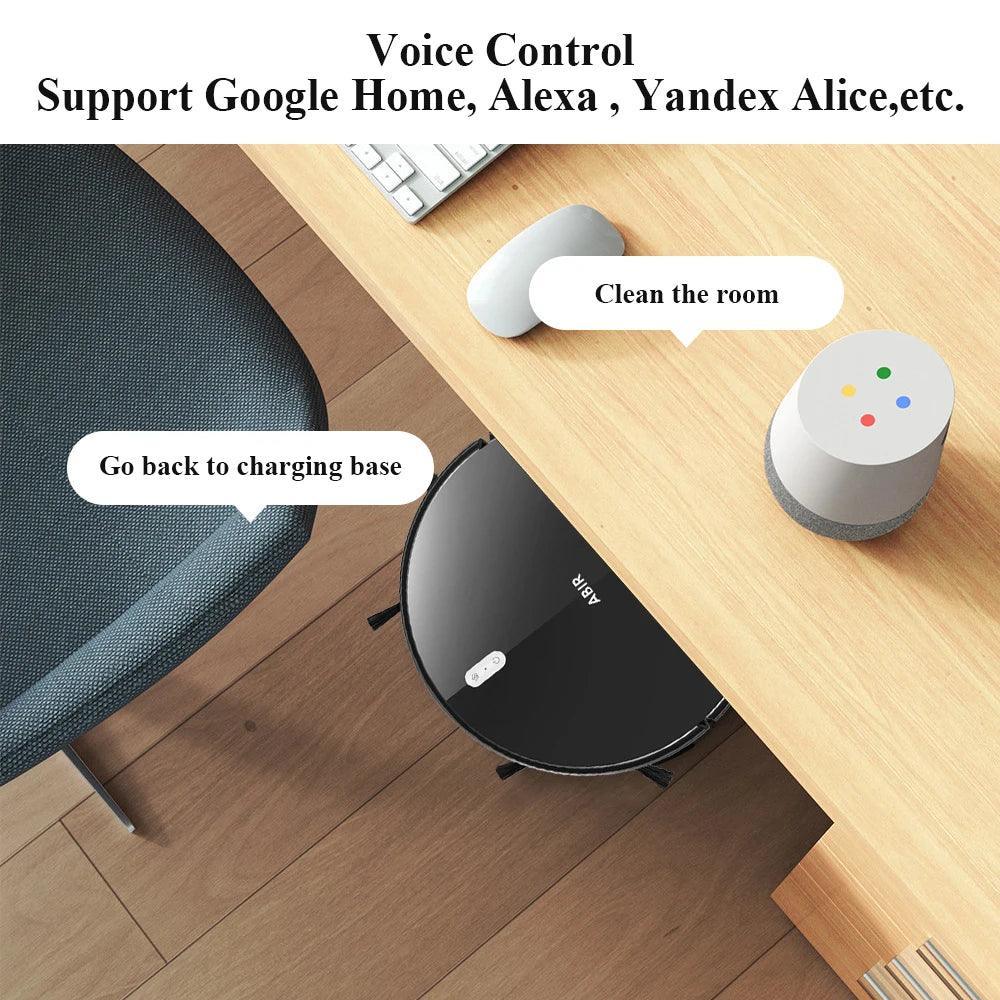 ABIR G20S Robot Vacuum Cleaner,Map Memory,6000Pa Suction,Remote Upgrade, Electric Wet Mop,WIFI APP Smart Floor Washing for Home - VirtuousWares:Global