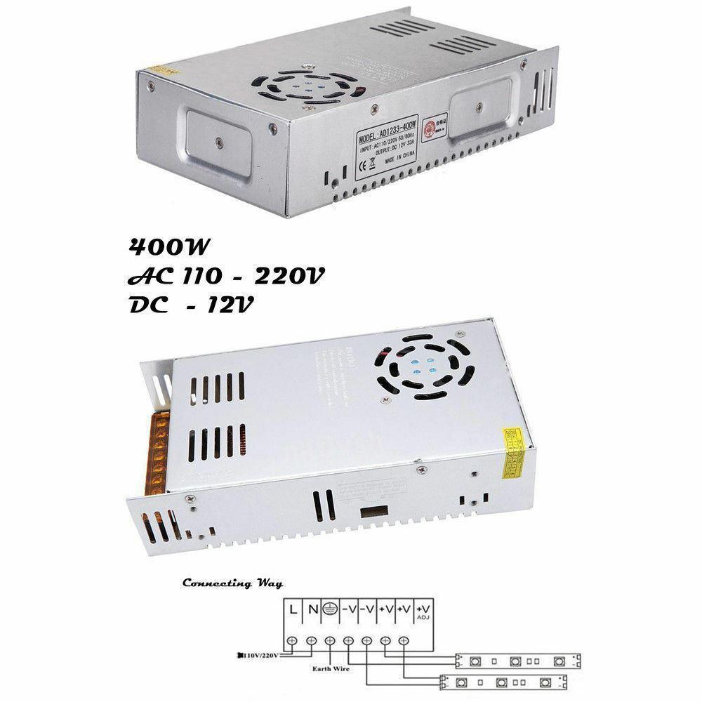 AC 100/240V to DC12V 12W -720W Regulated Switching Power Supply Led - VirtuousWares:Global