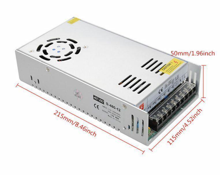 AC 100/240V to DC12V 12W -720W Regulated Switching Power Supply Led - VirtuousWares:Global