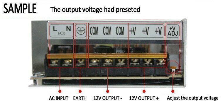 AC 100/240V to DC12V 12W -720W Regulated Switching Power Supply Led - VirtuousWares:Global