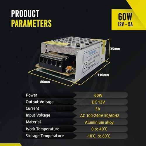 AC 100/240V to DC12V 12W -720W Regulated Switching Power Supply Led - VirtuousWares:Global
