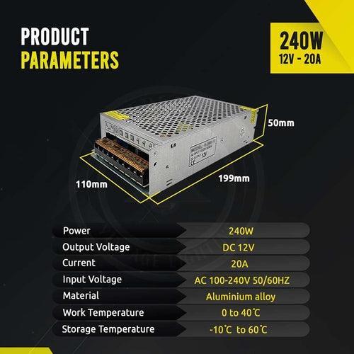 AC 100/240V to DC12V 12W -720W Regulated Switching Power Supply Led - VirtuousWares:Global
