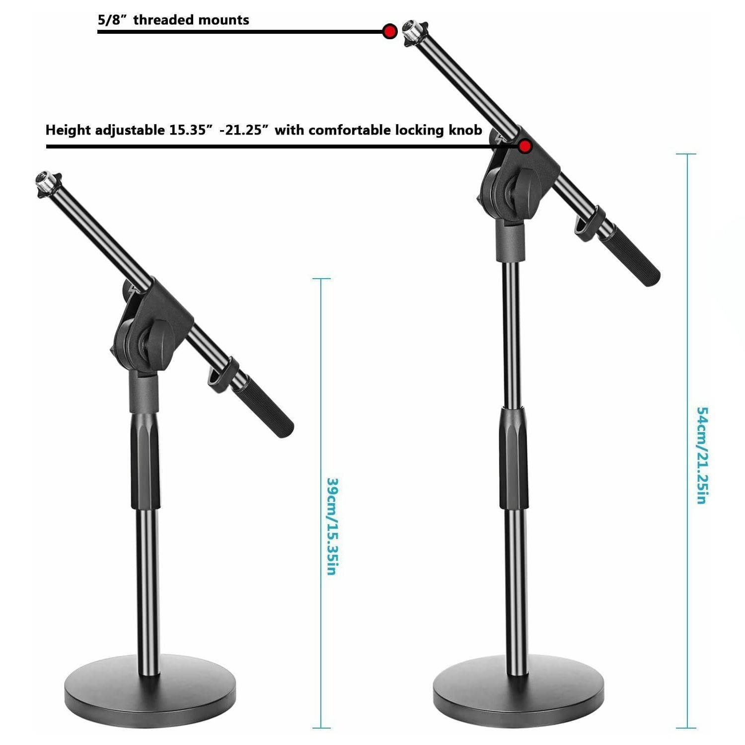 Adjustable Desk Microphone Stand with Mic Clip Twist Clutch MSSB - VirtuousWares:Global