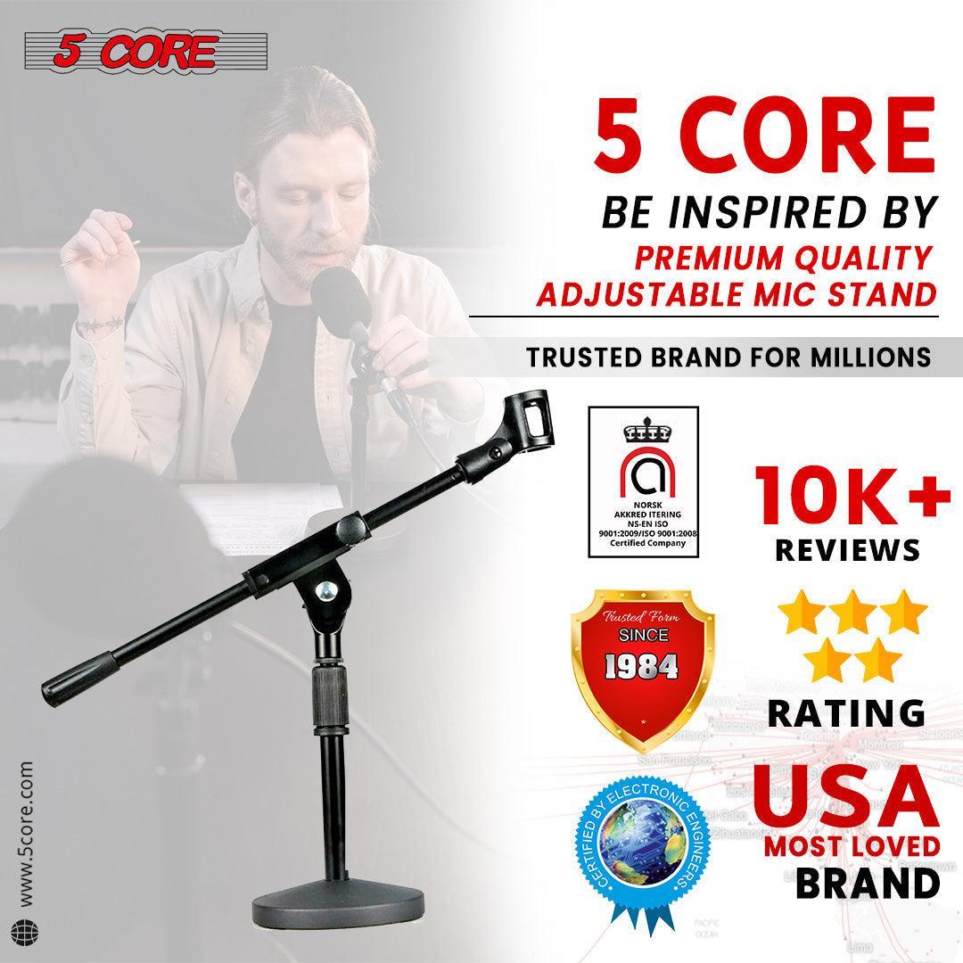 Adjustable Desk Microphone Stand with Mic Clip Twist Clutch MSSB - VirtuousWares:Global