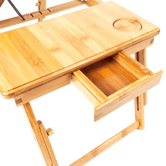 Adjustable Laptop Desk Bamboo Dormitory Bed Lap Table - VirtuousWares:Global