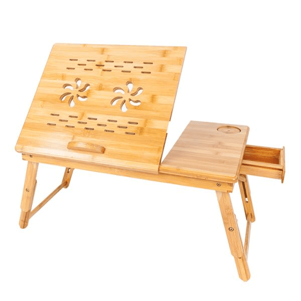 Adjustable Laptop Desk Bamboo Dormitory Bed Lap Table - VirtuousWares:Global