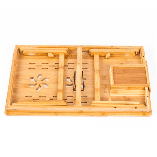 Adjustable Laptop Desk Bamboo Dormitory Bed Lap Table - VirtuousWares:Global