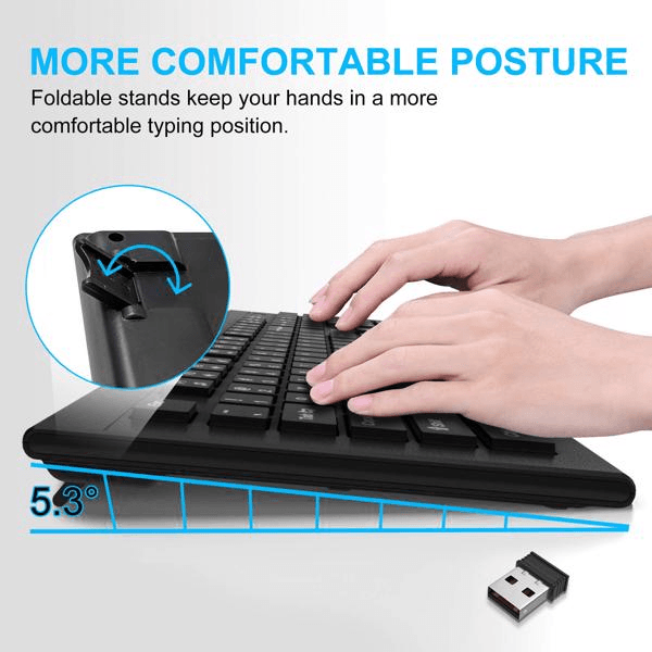 Adjustable Wireless Keyboard Wireless Mouse Computer Keyboard - VirtuousWares:Global