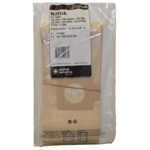 Advance: AD-1418 Paper Bag, Nilfisk GD-930 UZ930 5 Pk - VirtuousWares:Global